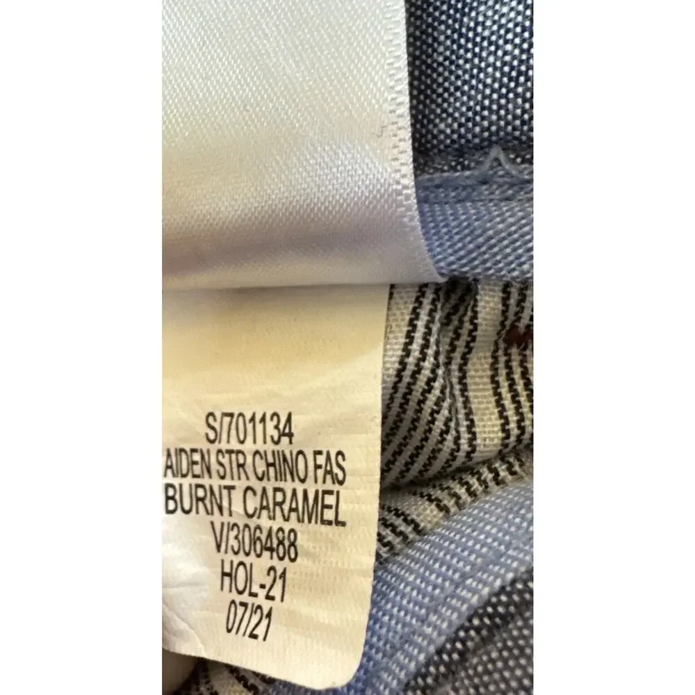Banana Republic MenAIDEN CHINO Pants Burnt Orange Sz29x32 97% cotton 3% spandex